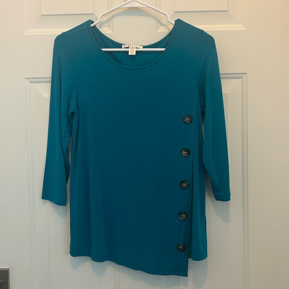 Small teal Spring top